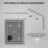 Badkamerspiegel met verlichting 90x70 cm led spiegel wandspiegel met geheugenfunctie 3 lichtkleuren anti condens lichtspiegel met touchschakelaar zilver 9