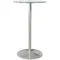 Bartafel keuken ronde statafel met gehard glasplaat 60x60x102cm modern ontwerp voor middagthee klein zilver 1