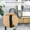 Bijzettafel console tafel entreetafel met 2 lades en onderste plank vintage bruin zwart 100x35x76,5 cm voor hal & woonkamer 7