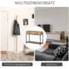 Bijzettafel console tafel entreetafel met 2 lades en onderste plank vintage bruin zwart 100x35x76,5 cm voor hal & woonkamer 9
