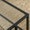 Bijzettafel glas salontafel met 3 planken, stalen frame zwart 100x55x45,5cm voor woonkamer & moderne inrichting 8