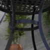 Bijzettafel tuintafel 60x60 cm tot 50 kg belastbaar met aluminium frame en zwart, ideaal voor terras en tuin 9