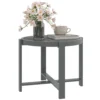 Bijzettafel tuintafel rond weerbestendig aluminium balkontafel met marmerlook campingtafel koffietafel voor woonkamer kantoor buiten binnen grijs 1