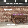 Bloembak in houten wagen ontwerp, plantenwagen met handvat, tot 30 kg belastbaar, ideaal voor tuin & terras, verkoolde 5