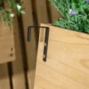 Bloembak met trellis, verplaatsbaar verhoogd bloembed van massief hout, 60 x 16 x 80 cm, ideaal voor terras en balkon, natuurlijke kleur 10