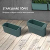 Bloemenstandaard plantenstandaard met 8 potten wandmontage plantentrap bloemenrek voor tuin donkergroen 52,5 x 14 x 90 cm 8