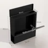 Brievenbus wandbrievenbus met slot, deksel, koperen kern, postbus van metaal, voor buiten, donkergrijs, 30 x 8,5 x 32,5 cm 4