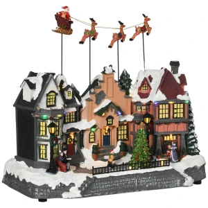 Buitendecoratie voor kerstmis, geanimeerde kerstdecoratie met 22 led's, verlicht winter wonderland set 38,5 x 20,5 x 33 cm 1