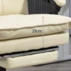 Bureaustoel ergonomisch in hoogte verstelbaar 155° kantelbaar met ligfunctie en voetensteun in beige voor comfortabel werken 9