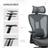 Bureaustoel ergonomische bureaustoel met ligfunctie mesh grijs voor comfortabel werken & ontspannen 9