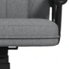 Bureaustoel ergonomische computerstoel met kantelfunctie hoogteverstelbare hoofdsteun armleuningen grijs linnenlook 66x75x110 120cm voor comfortabel werken 9