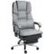 Bureaustoel met kantelfunctie, draagvermogen 180 kg, ergonomisch, 160° kantelbare rugleuning, kunstleer, 63b x 71d x 123 129h cm, lichtgrijs 1