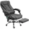 Bureaustoel met massage en verwarmingsfunctie, ergonomisch, 6 massagepunten, voetensteun, afstandsbediening, polyester, 65 x 160 x 104 cm, grijs 1