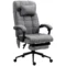 Bureaustoel met massagefunctie ergonomisch hoogte verstelbaar met lendenverwarming voetsteun hoofdsteun polyester grijs 66x76x112 120cm 1