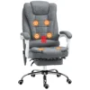 Bureaustoel met massagefunctie, in hoogte verstelbaar, ergonomische bureaustoel met ligfunctie, verwarmingsfunctie, voetensteun 1