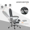 Bureaustoel met massagefunctie, in hoogte verstelbaar, ergonomische bureaustoel met ligfunctie, verwarmingsfunctie, voetensteun 6