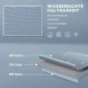 Camping zelfopblaasbare luchtmatras voor 2 personen tot 150 kg met voetpomp & draagtas, blauw 7