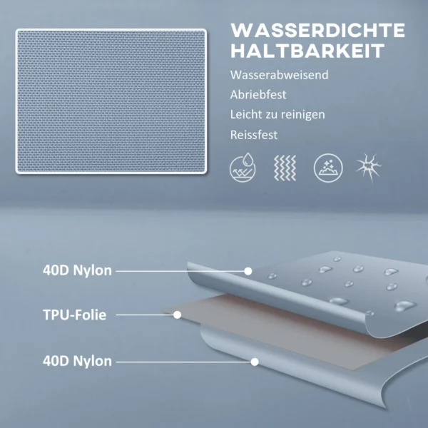 Camping zelfopblaasbare luchtmatras voor 2 personen tot 150 kg met voetpomp & draagtas, blauw 7
