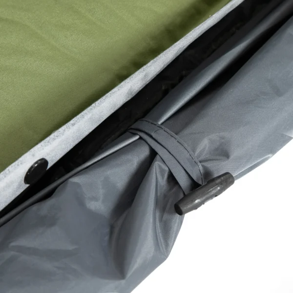 Campingbed koepeltent 2 personen luchtmatras grijs 200x146x159cm 9