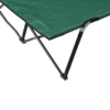 Campingbed voor 2 personen tot 136 kg belastbaar vouwbed met draagtas oxford groen zwart 193 x 125 x 40 cm voor outdoor avontuur 9