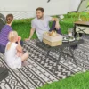 Campingtafel in hoogte verstelbaar klaptafel met metalen rooster opvouwbare tuintafel van aluminium licht multifunctionele tafel bijzettafel voor tuin balkon camping 90 x 40,5cm zwart 2