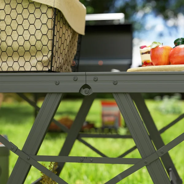 Campingtafel in hoogte verstelbaar klaptafel met metalen rooster opvouwbare tuintafel van aluminium licht multifunctionele tafel bijzettafel voor tuin balkon camping 90 x 40,5cm zwart 9