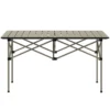 Campingtafel opklaptafel met oprolbare tafelblad x frame tuintafel van aluminium lichtgewicht 2 personen bijzettafel vouwtafel voor tuin balkon camping 95 x 55cm khaki 1