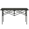 Campingtafel opklaptafel met oprolbare tafelblad x frame tuintafel van aluminium lichtgewicht 2 personen bijzettafel vouwtafel voor tuin balkon camping 95 x 55cm zwart 1