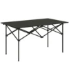 Campingtafel opklaptafel met oprolbare tafelblad x frame tuintafel van aluminium lichtgewicht 2 personen bijzettafel vouwtafel voor tuin balkon camping 95 x 55cm zwart 10