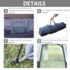 Campingtent 3 4 personen, gezinstent, koepeltent, 210t pu, staal, glasvezel, grijs+zwart, 240 x 240 x 195 cm 7