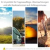Campingtent 3 4 personen, gezinstent, koepeltent, 210t pu, staal, glasvezel, grijs+zwart, 240 x 240 x 195 cm 8