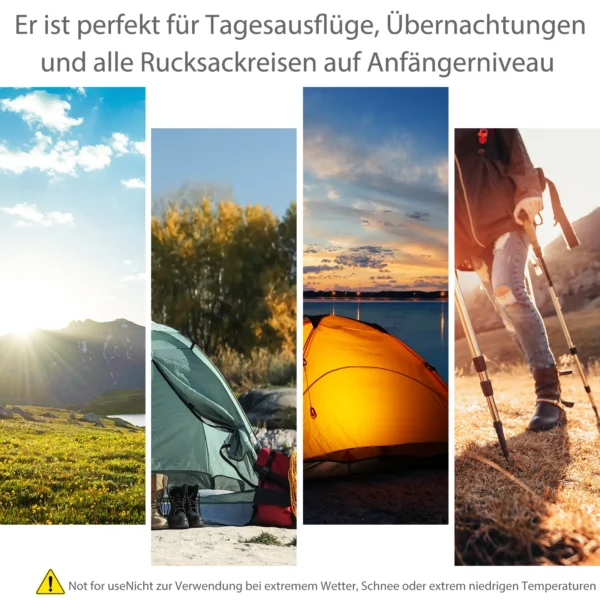 Campingtent 3 4 personen, gezinstent, koepeltent, 210t pu, staal, glasvezel, grijs+zwart, 240 x 240 x 195 cm 8