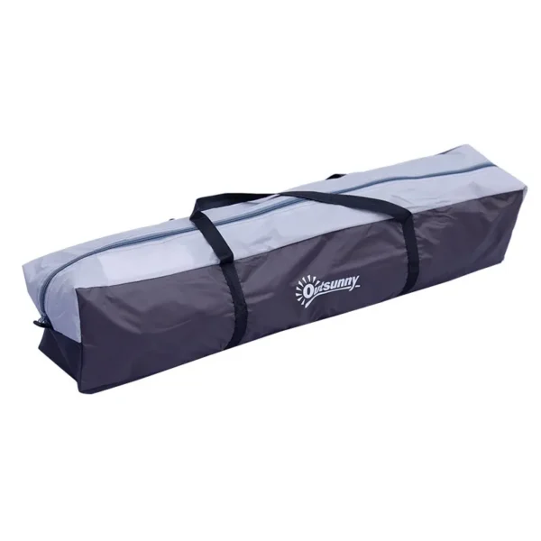 Campingtent 3 4 personen, gezinstent, koepeltent, 210t pu, staal, glasvezel, grijs+zwart, 240 x 240 x 195 cm 9