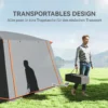 Campingtent voor 4 6 personen licht, stabiel waterdicht tunnel tent met luifel grondzeil zijdeur venster draagtas familietent tent voor camping reis tuin 8