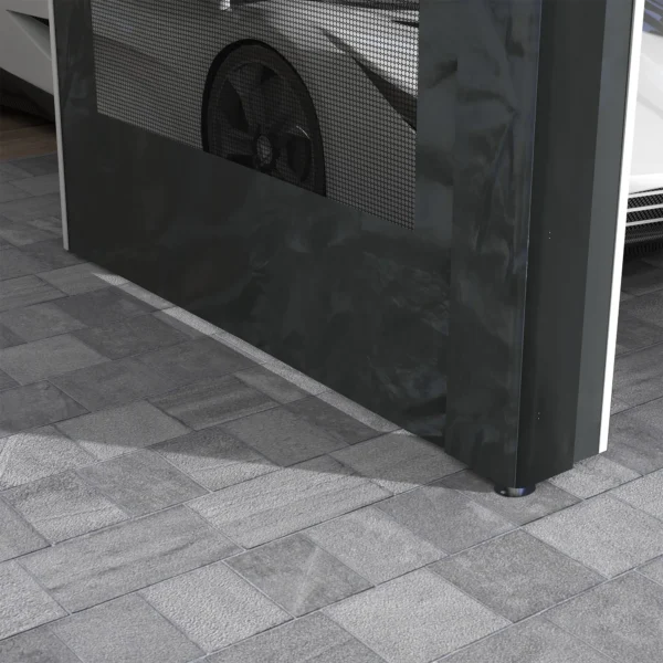 Carport 6x3m partytent in hoogte verstelbaar autogarage met 4 netramen en 4 deuren voor auto en vrachtwagen gemaakt van staal 10
