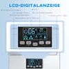Commerciële ijsblokjesmachine 30kg/24h ijsmachine met digitale besturing, ijsportioneerder, zelfreinigende ijsblokjesmaker van roestvrij staal voor kantoor, restaurant, bar, café 6