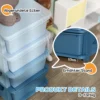Commode voor kinderkamer, 4 niveaus speelgoedorganizer, opbergruimte voor speelgoed, blauw 6