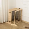 Deurbeveiligingshek afscheidingshek voor honden met voetsteun, tweerichtingsvouwen, dennenhout, metaal, natuur, 432x36x70cm 10