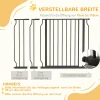 Deurhekje voor honden & baby's, verstelbare lengte 75 115 cm, montage zonder boren, veiligheidshekje met tweerichtingsopening, zwart 6