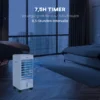 Draagbaar klimaatapparaat 3 in 1 65w voor 15 20㎡ met 3 modi en timerfunctie, mobiel met wielen en draaggreep, abs, wit 9