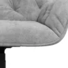 Draaistoel in hoogte verstelbaar ergonomische werkstoel met fluwelen look in lichtgrijs voor woonkamer & kantoor 9