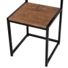 Eetgroep keukentafel met 2 stoelen eettafel set eetkamergroep van metaal en natuurhout voor kleine ruimtes 10