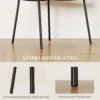 Eetkamerstoelen set van 2, keukenstoel met rugleuning, stalen poten, gestoffeerde stoel met fluweel look voor woonkamer, keuken, grijs 57 x 53 x 73 cm 7