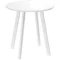 Eettafel ronde keukentafel, bijzettafel, eetkamertafel, schuine poten, wit, 72x72x75cm 1