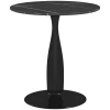 Eettafel, ronde keukentafel, moderne eetkamertafel koffietafel met stalen frame, bartafel voor 2 personen, Ø70 x 74 cm, zwart 1