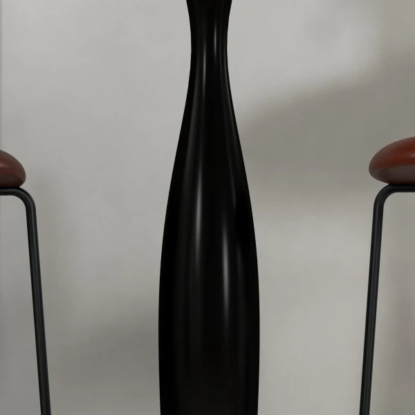 Eettafel, ronde keukentafel, moderne eetkamertafel koffietafel met stalen frame, bartafel voor 2 personen, Ø70 x 74 cm, zwart 10
