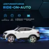 Elektrische kinderauto 12v elektrisch voertuig audi e tron elektrische auto met afstandsbediening, veiligheidsgordel, muziek (mp3/usb/tf), kinderrijtuig voor kinderen 3 5 jaar, 3 5 km/u, wit 5