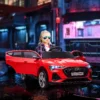 Elektrische kinderauto met afstandsbediening, veiligheidsgordel, muziek, voor 3 5 jaar, 3 5 km/u, rood 2