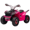 Elektrische kinderquad mini elektrische quad 6v met vooruit en achteruit functie voor kinderen van 1,5 tot 3 jaar 25 km/u roze 1