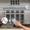 Elektrische knikarm zonnescherm balkon zonnescherm 395 x 250 cm zonwering met uv bescherming, handzwengel, verstelbare cassette zonnescherm met afstandsbediening, grijs+wit 5